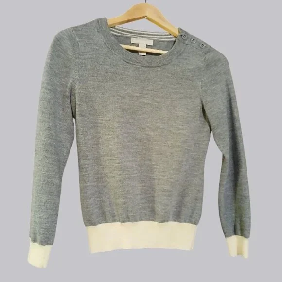 BANANA REPUBLIC Merino Wool Crew Neck Sweater S - EUC - Picture 2 of 7